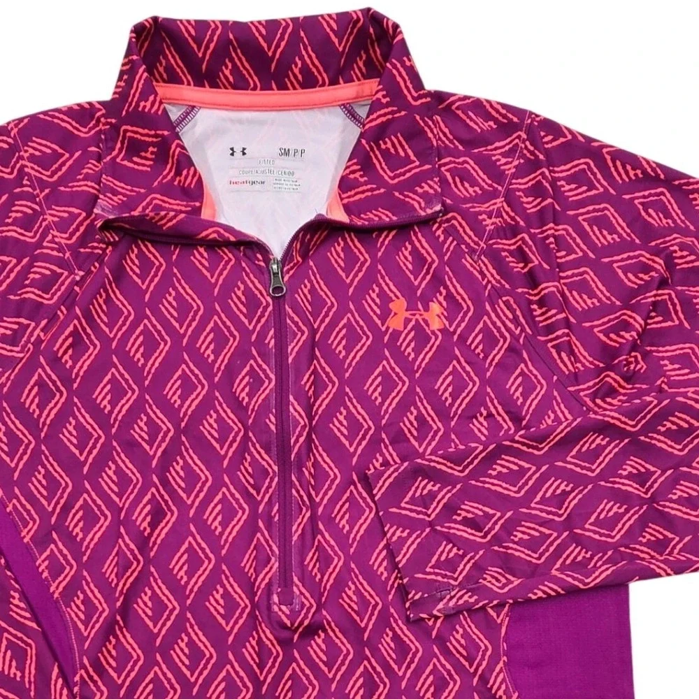 Under Armour Iso-Chill Meridian‎ Quarter Zip Pullover Shirt Magenta Womens Small